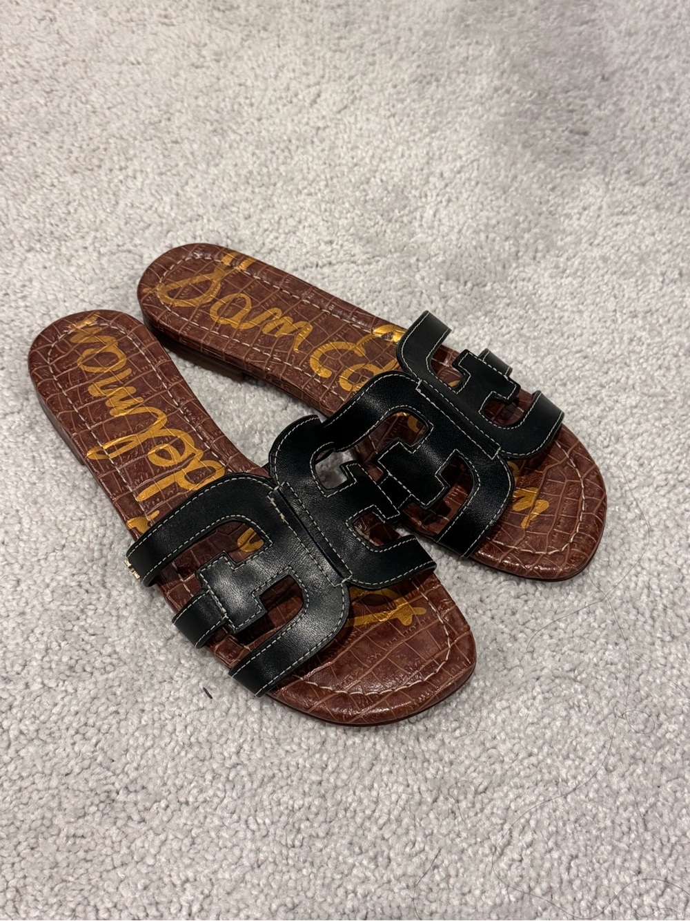 Sam Edelman Bay Sandals, Black 7.5